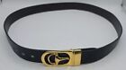 Vintage Gucci Leather Belt Reversible Horsebit Buckle Made In Italy 24-28 Womens