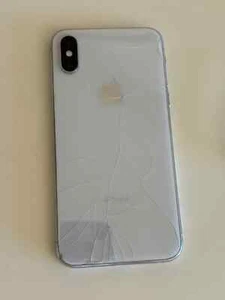 Apple iPhone XS - 64GB - Argento (Sbloccato) - Vetro posteriore/anteriore rotto - Foto 1 di 3