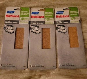 (3)- Norton 48310 MultiSand 3-2/3 in. x 9 in. 100 Grit Sanding Sheets - Picture 1 of 4