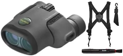Papilio II 6.5 X 21 Porro Prism Binoculars Bundle with Harness and Lens Cleaning - Image 1 of 4