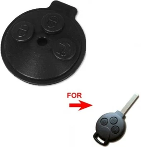 Per Smart Car Portachiavi 3 Pulsanti Gomma Pad Mercedes Forfour Fortwo City Telecomando - Foto 1 di 5