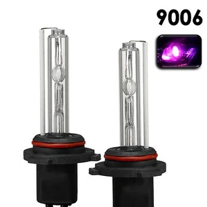 2X NEW HID XENON HB4 9006 Headlight/Fog Light Bulbs 9-16V AC 12000K Pink Purple - Picture 1 of 12