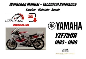 Yamaha YZF750R YZF750R YZF 750 R Service Repair Workshop Manual 1993 - 1998 - Picture 1 of 11