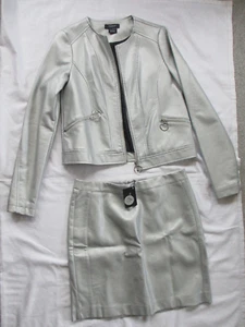 Manguun Collection, Set Jacke und Mini-Rock, Gr. 38 silber matt - Bild 1 von 16