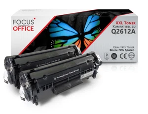 2x TONER für HP LaserJet 1010 1012 1015 1018 1022nw 3015 3020 AIO Q2612A 12A - Bild 1 von 6