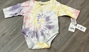 (NWT) Dreamsicle Baby Pastel Tie Dye Long Sleeve Cotton Bodysuit Size 18 Months - Picture 1 of 6