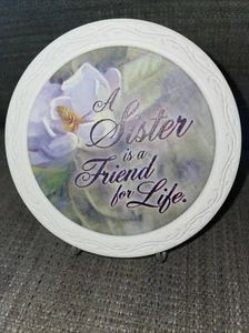 “a Sister Is A Friend For Life” Small Tile For Display” With Stand By Ambiance - Picture 1 of 2