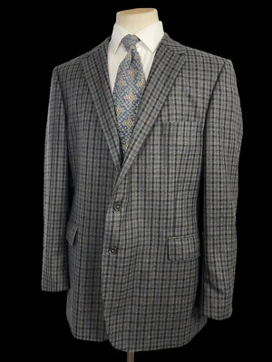 Blazer Gieves & Hawkes 48L Cuadros Gris Lana Inteligente Boda Carreras Foto 1 de 4