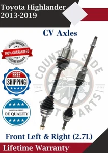 New OE Front CV Axles For 2013-2019 Toyota Highlander 2.7L Lifetime Warranty - Foto 1 di 14