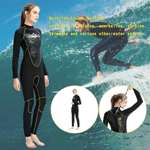 5mm Women Neoprene Wetsuit Surfing Diving Suit Full Body Snorkeling Triathlon UK - Picture 1 of 16