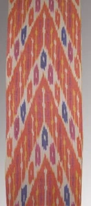 11 Yard HAND MADE UZBEK Natural 100% COTTON IKAT FABRIC #8939 - Picture 1 of 5