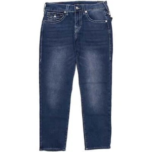 True Religion Geno Big T Flap Mens Relaxed Slim Fit Jeans (32x30, Blustery Wash) - Picture 1 of 4