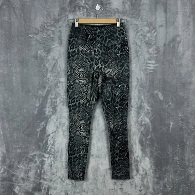DG2 Diane Gilman Leggings Women's Size XS Black Gray Paisley Snake Print - Image 1 of 4