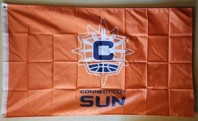 Connecticut Sun WNBA 3x5 Ft Flag Double Sided Print Banner Womens Basketball - Image 1 of 3