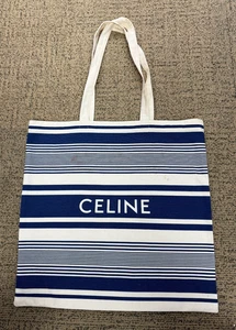 Celine Tasche blau & weiß Baumwolle gestreift - Bild 1 von 7