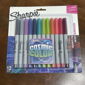 Sharpie Permanent Markers Fine Tip Point Cosmic Color Limited Edition 12 ct NIP - Picture 1 of 4