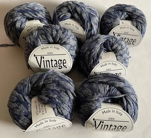 7 Knäuel Classic Elite Yarns Vintage Nylon Garn blau 6948 Garn weich Unikat Wolle - Bild 1 von 3