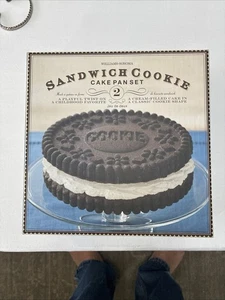Williams Sonoma 9" Redondo Sandwich Galletas Pastel Sartén Set Antiadherente Aluminio Fundido - Imagen 1 de 4