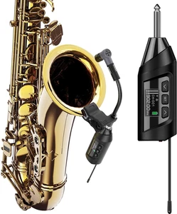 Wireless Saxophone Microphone System, Clip-On Instrument Microphone for Sax and - Picture 1 of 9