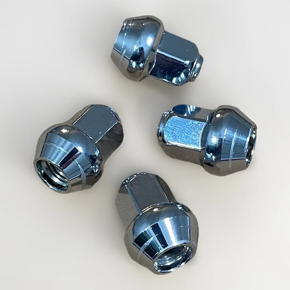 Conjunto de 4 porcas cromadas Mazda fabricante de equipamento original #K123-37-160 M12x1.5 CX-5 CX-9 Mazda 3/6 - Imagem 1 de 3