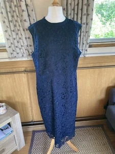 Phase Eight Women's Navy Gretal Lace Dress Size 20 (Never Worn) - Picture 1 of 4