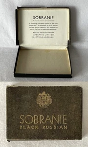 Paquete de cigarrillos con punta dorada vintage vacío SOBRANIE NEGRO RUSO #293 - Imagen 1 de 11