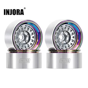 INJORA 1.9" Beadlock Felgen -10mm Offset Aluminium Rad für 1/10 RC Crawler - Picture 1 of 7