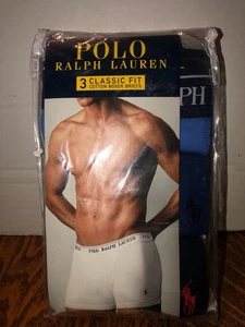 New 3 Pack Polo Ralph Lauren Classic Fit Cotton Boxer Briefs Size M 32-34 - Picture 1 of 5