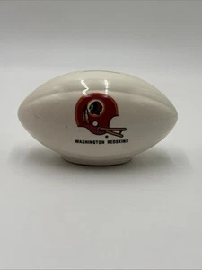 Washington Redskins Vintage Ceramic Football Bank Super Bowl XVIII with stopper - Picture 1 of 5