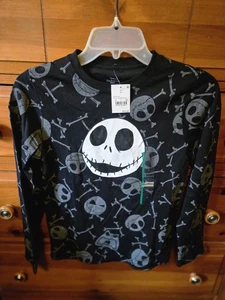 New Disney Jack The Nightmare Before Christmas Kids Size M Long Sleeve Top - Picture 1 of 3