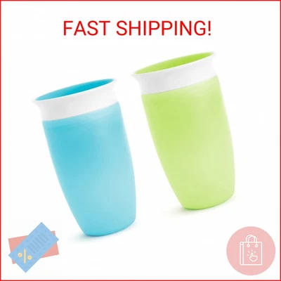 Munchkin Sippy Tazas para Niños Pequeños 1-3, Taza Milagro 360 a Prueba de Derrames, 10 Onzas, 2 P Foto 1 de 2