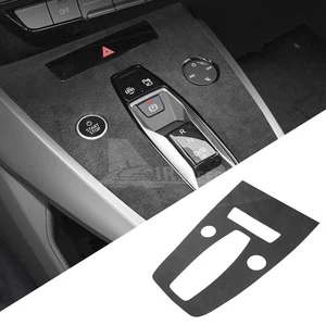 Black Suede Center Gear Shift Panel Sticker For Audi Q4 E-Tron 2021-2025 - Imagen 1 de 7
