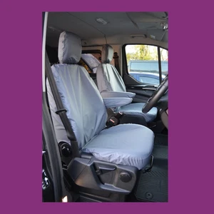 Volkswagen VW T7 2025+ Grey Tailored Waterproof Front Pair Seat Covers UK Made - Picture 1 of 2