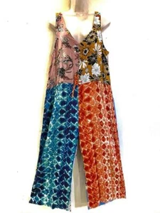 Sacred Threads Hippie Boho Festival Patchwork Jumper Jumpsuit  220227 S/M A - Picture 1 of 3