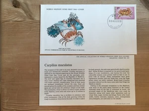 MALDIVES 1978 FDC WWF 103 CRAB - Picture 1 of 1