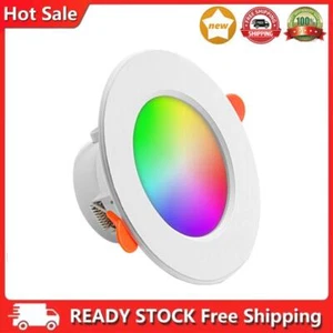 10W Dimmable Round Panel Light RGB Smart Spotlight 2700K-6500K for Home Lighting - Picture 1 of 9