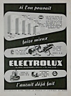 PUBLICITÉ DE PRESSE 1955 ELECTROLUX RÉFRIGÉRATEUR FRIGELUX ASPIRATEUR CIREUSE B4
