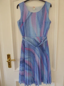 2-teiliges Damenkleid in Blautönen, Größe 22 (Normalgröße 44) - Bild 1 von 6