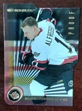 1997-98 Donruss Hockey - DANIEL ALFREDSSON Press Proof  DIE CUT Gold #17  /500