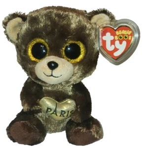 Ty Beanie Boos DARCY the Bear Paris Excl. 6" NEW MWMTs Plush Stuffed Animal Toy - Picture 1 of 7