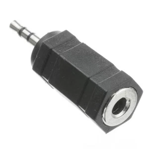 2.5mm Male to 3.5mm Female Stereo Audio Jack Adapter Converter Nickel - Picture 1 of 6