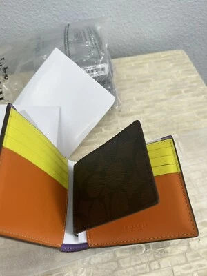 Coach Neon 3 In 1 Wallet In Colorblock Signature Canvas Mahogany Multi - Image 1 of 4