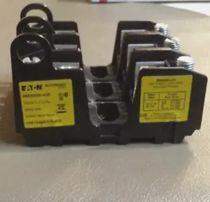 EATON BUSSMAN RM25030-xCR 3-FUSE CU/AL FUSE HOLDER BLOCK 250V 30A CLASS R FUSES - Picture 1 of 4