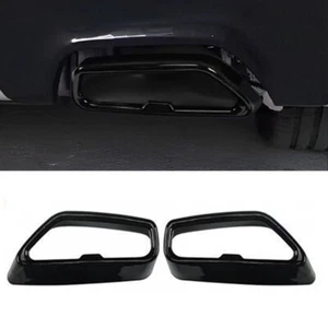 Par de embellecedores de escape embellecedor de tubo de escape para BMW Serie 5 G30 G31 2018-2022 negro - Imagen 1 de 4