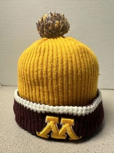 Minnesota Gopher Winter Cap Winter Beanie With Ball Maroon - Picture 1 of 6