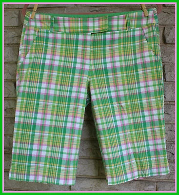 TRACY EVANS LIMITED JUNIORS 11 PLAID MULTI-COLOR CASUAL SHORTS *EUC* - Image 1 of 4
