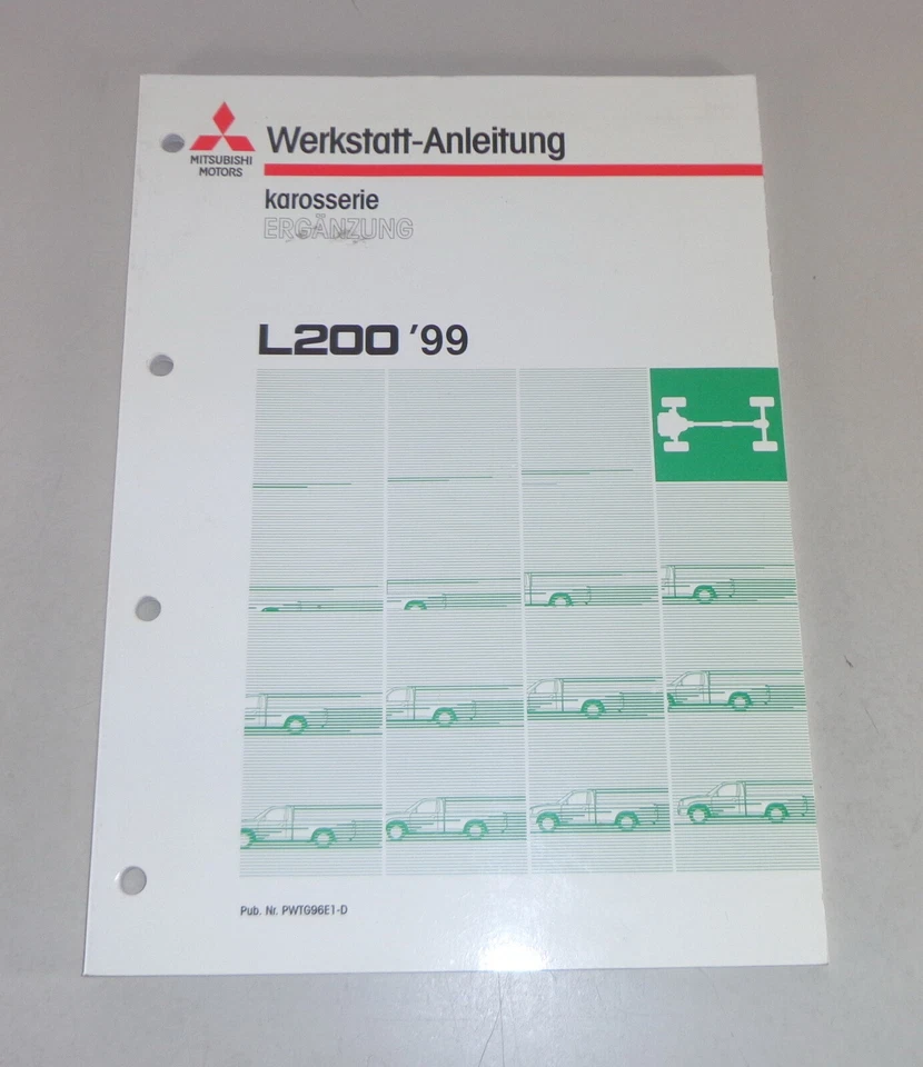 Manual De Taller Mitsubishi L200 Adición Carrocería Fecha 03/1999 - Imagen 1 de 1