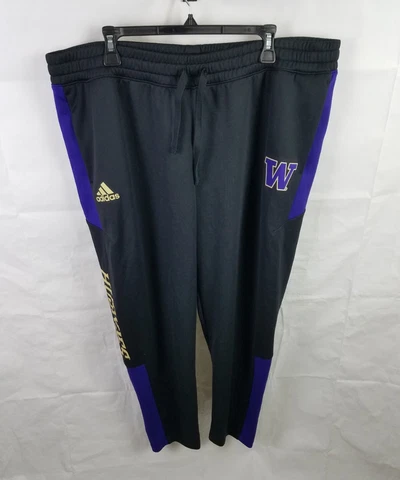 Adidas Sample Washington Huskies Fleece Pants Pockets Womens Plus Size 2X Cover