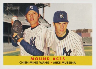 2007 Topps Heritage - Mike Mussina, Chien-Ming Wang #334  - Image 1 of 2