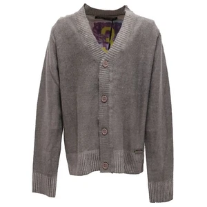 6600AB cardigan bimbo BOY DANIELE ALESSANDRINI grey garment dyed sweater kids - Picture 1 of 4